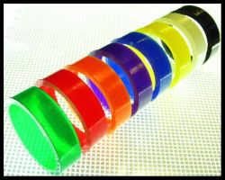 1" Mini Translucent High Gloss Super-Bands Flipper Rubber