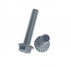 #10-32 x 1" Philips Hex Head Screw With Built-In Serrated Washer