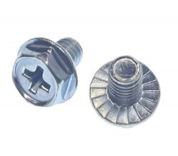 #10-32 x 1/4" Philips Hex Head Screw With Built-In Serrated Washer