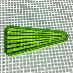 2" x 1" Triangle Transparent Starburst Lime Green Playfield Insert