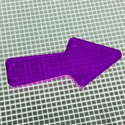 2-1/2" x 1-1/8" Arrow Transparent Stippled Purple Playfield Insert