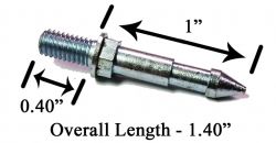 1-3/8" Tall Metal Post With #10-32 Threaded Base