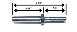 2-1/4" Tall Metal Post With #10-32 Threaded Base & #6-32 Threaded Female Top