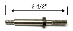 2-1/2" Tall Metal Post With #10-32 Threaded Base & #8-32 Threaded Male Top