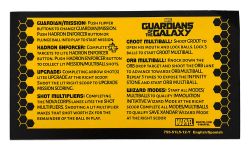 Guardians of the Galaxy Instruction Card