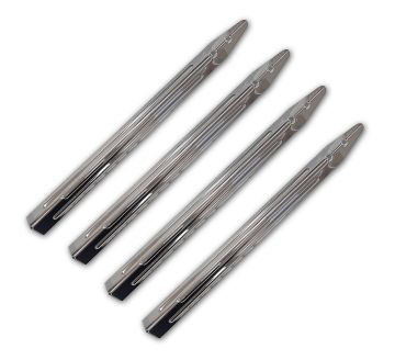 30.5" Premium Mirror Polished Chrome Ribbed Legs - Set of 4