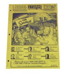 Stern The Simpsons Pinball Party Manual
