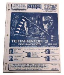 Stern Terminator 3 Manual