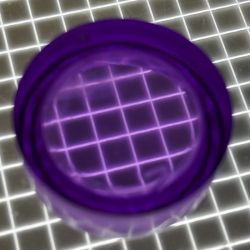 5/8" Round Transparent Plain Purple Playfield Insert