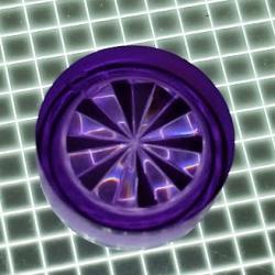 5/8" Round Transparent Starburst Purple Playfield Insert