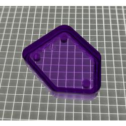 1" Shield Transparent Plain Purple Playfield Insert