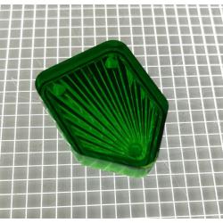 1" Shield Transparent Starburst Green Playfield Insert