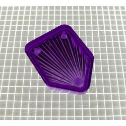 1" Shield Transparent Starburst Purple Playfield Insert
