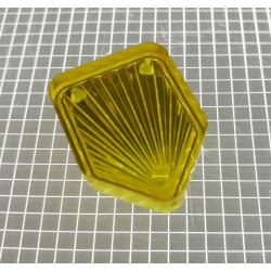 1" Shield Transparent Starburst Yellow Playfield Insert
