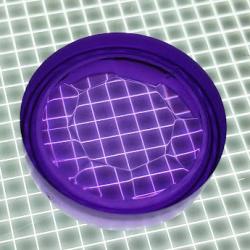 1" Round Transparent Gem Purple Playfield Insert