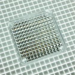 1" Square Transparent Stippled Clear Playfield Insert