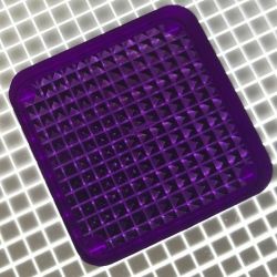 1" Square Transparent Stippled Purple Playfield Insert