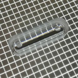 1" x 5/16" Oval Transparent Outline Clear Playfield Insert