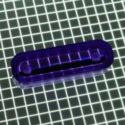 1" x 5/16" Oval Transparent Outline Purple Playfield Insert