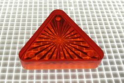 1-1/16" Equilateral Triangle Transparent Starburst Amber Playfield Insert