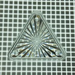 1-1/16" Equilateral Triangle Transparent Starburst Clear Playfield Insert
