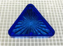 1-1/16" Equilateral Triangle Transparent Starburst Dark Blue Playfield Insert