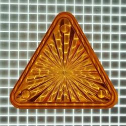 1-1/16" Equilateral Triangle Transparent Starburst Orange Playfield Insert