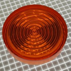 1-3/16" Round Transparent Concentric Circles Amber Playfield Insert