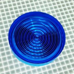 1-3/16" Round Transparent Concentric Circles Blue Playfield Insert