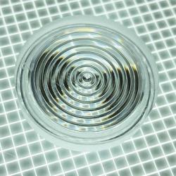 1-3/16" Round Transparent Concentric Circles Clear Playfield Insert