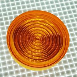 1-3/16" Round Transparent Concentric Circles Orange Playfield Insert