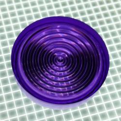 1-3/16" Round Transparent Concentric Circles Purple Playfield Insert