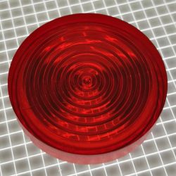 1-3/16" Round Transparent Concentric Circles Red Playfield Insert