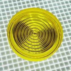 1-3/16" Round Transparent Concentric Circles Yellow Playfield Insert
