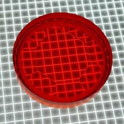 1-3/16" Round Transparent Gem Light Red Playfield Insert