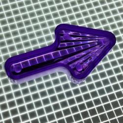 1-1/2" x 13/16" Arrow Transparent Starburst Purple Playfield Insert