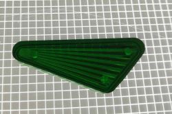 1-1/2" x 3/4" Obtuse Triangle Transparent Starburst Green Playfield Insert