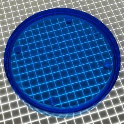 1-1/2" Round Transparent Plain Blue Playfield Insert