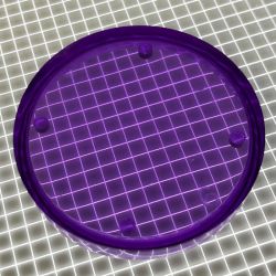 1-1/2" Round Transparent Plain Purple Playfield Insert