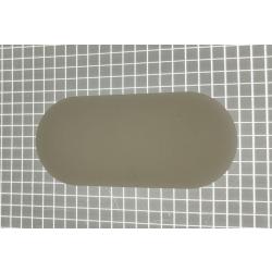 1-5/8" x 3/4" Oval Opaque Ribbed White Playfield Insert