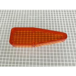 1-3/4" x 5/8" Bullet Transparent Ribbed Amber Playfield Insert