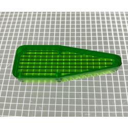 1-3/4" x 5/8" Bullet Transparent Ribbed Green Playfield Insert
