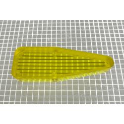 1-3/4" x 5/8" Bullet Transparent Ribbed Yellow Playfield Insert