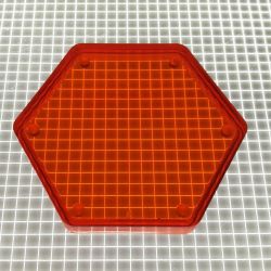 1-3/4" Hexagon Transparent Plain Amber Playfield Insert