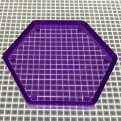 1-3/4" Hexagon Transparent Plain Purple Playfield Insert