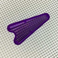 2" x 1" Arrowhead Transparent Starburst Purple Playfield Insert