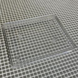 2" x 1-1/2" Rectangle Transparent Plain Clear Playfield Insert