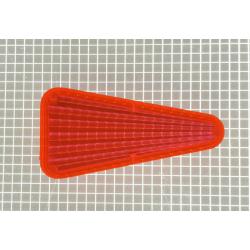 2" x 1" Triangle Transparent Starburst Fluorescent Orange Playfield Insert