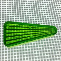 2" x 1" Triangle Transparent Starburst Green Playfield Insert