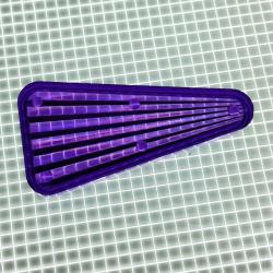 2" x 1" Triangle Transparent Starburst Purple Playfield Insert